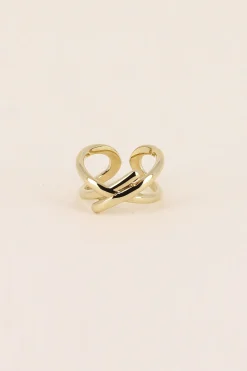 Philippe Audibert Bague Hany Croisee Dore Clearance