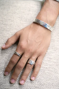 Philippe Audibert Bague Homme Mira Argente New