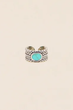 Philippe Audibert Bague Homme Terri Argente Pierre Turquoise Online