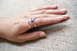 Philippe Audibert Bague Rick Émail Argente-Blanc Cheap