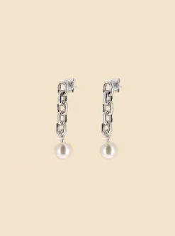 Philippe Audibert Boucles D'Oreilles Angela Perle Argente Flash Sale