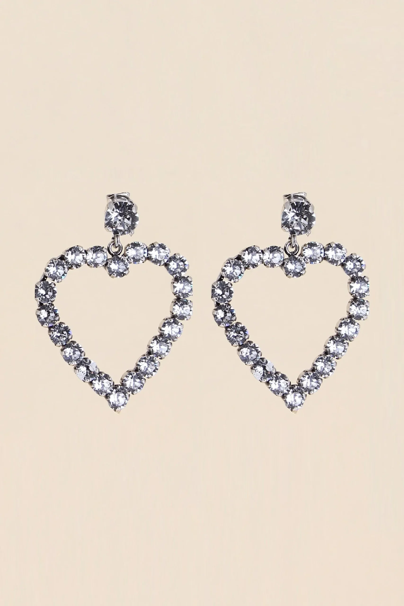 Philippe Audibert Boucles D'Oreilles Coeur Strass Hot
