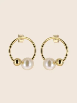 Philippe Audibert Boucles D'Oreilles Dina Perle Dore Discount