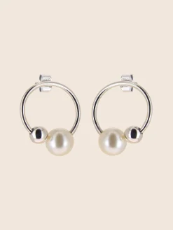 Philippe Audibert Boucles D'Oreilles Dina Perle Argente Store