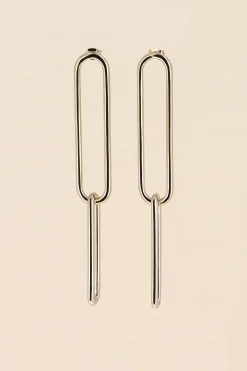 Philippe Audibert Boucles D'Oreilles Doubles Ovales Gm Dore Outlet