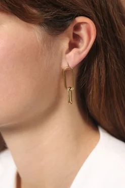 Philippe Audibert Boucles D'Oreilles Doubles Ovales Dore Best