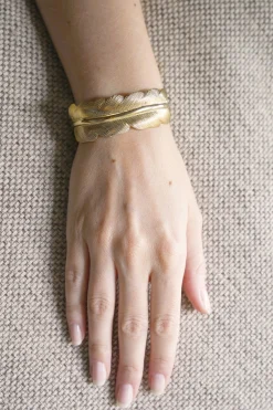Philippe Audibert Bracelet Plume Dore Sale